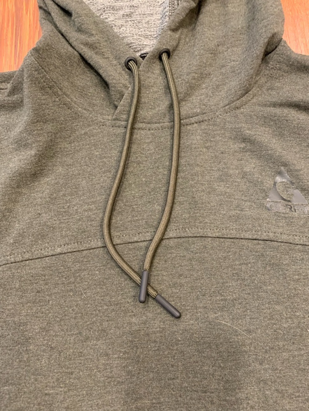 Gerry Men’s Lightweight Hoodie Heather Green EUC Gorpcore Athleisure Activewear - Picture 5 of 11